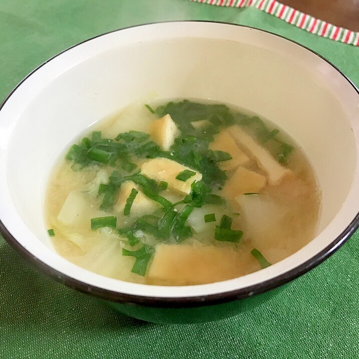 お揚げ&白菜☆お味噌汁